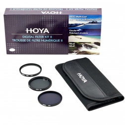Hoya 67mm Digital Filter Kit: UV(C) + CPL + NDx8 + Pouch