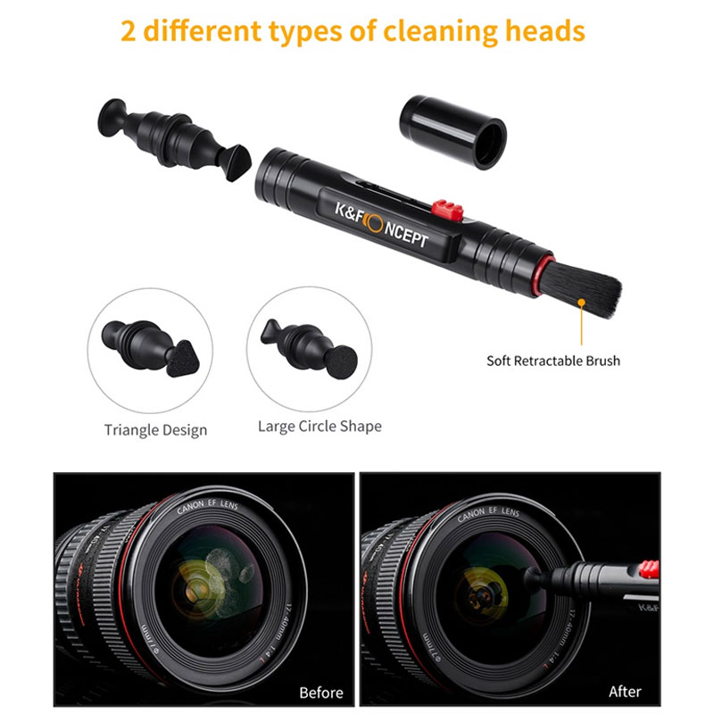 K&F Concept 3-In-1 Camera Lens Cleaning Kit for DSLR Camera