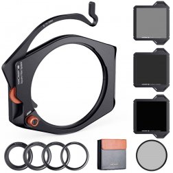 Square Filter Holder System 100 Pro Long Exposure Kit (Filter Holder + 95mm Circular Polarizer + ND1000/ ND64/ ND8 + 4  Adapter Rings)